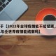 关于【2022年全球疫情能不能结束,2021年全世界疫情能结束吗】